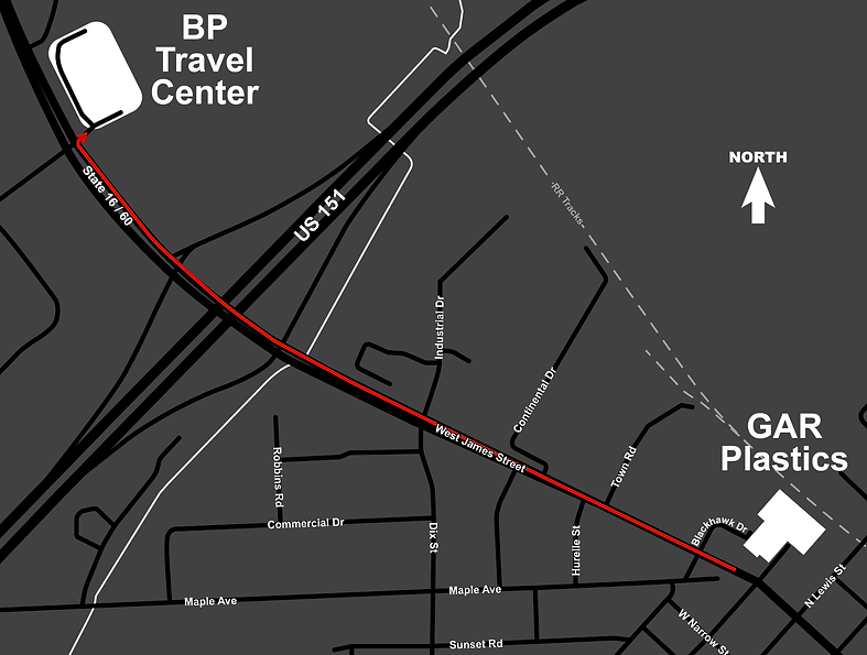 Location of Travel Center